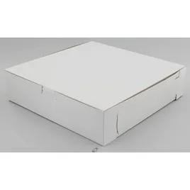 Bakery Box 10X10X2.5 IN Clay-Coated Kraft Board White Kraft Square Lock Corner Tuck Top 250/Bundle