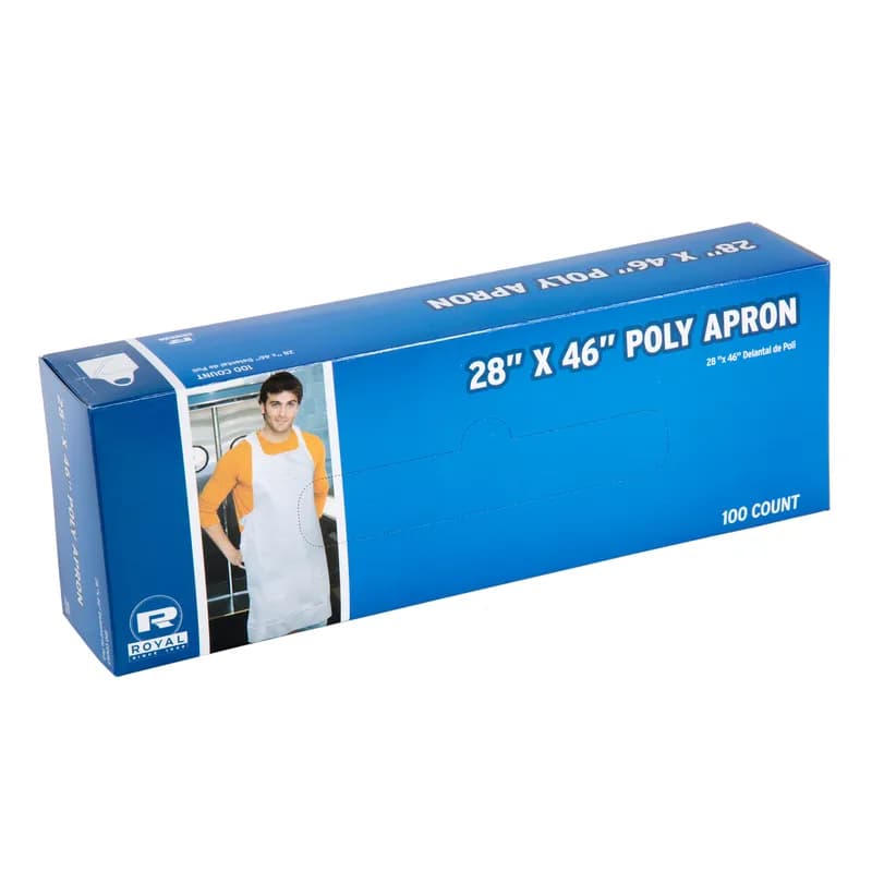 Apron 28X46 IN Lightweight PP 100 Count/Pack 10 Packs/Case 1000 Count/Case