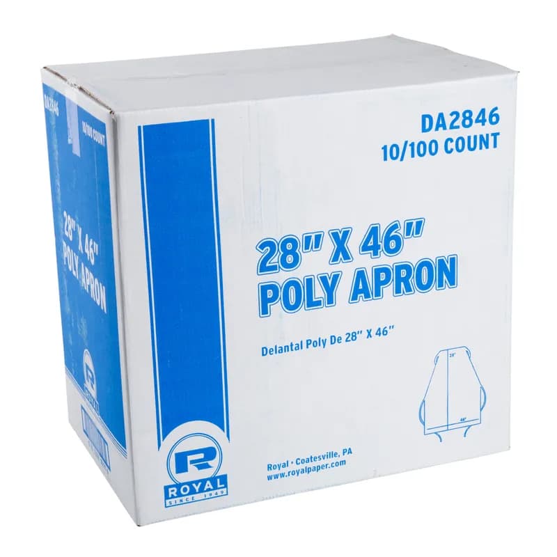 Apron 28X46 IN Lightweight PP 100 Count/Pack 10 Packs/Case 1000 Count/Case