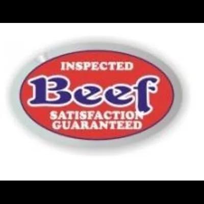 Beef Inspected Label 1.25X2 IN 500/Roll