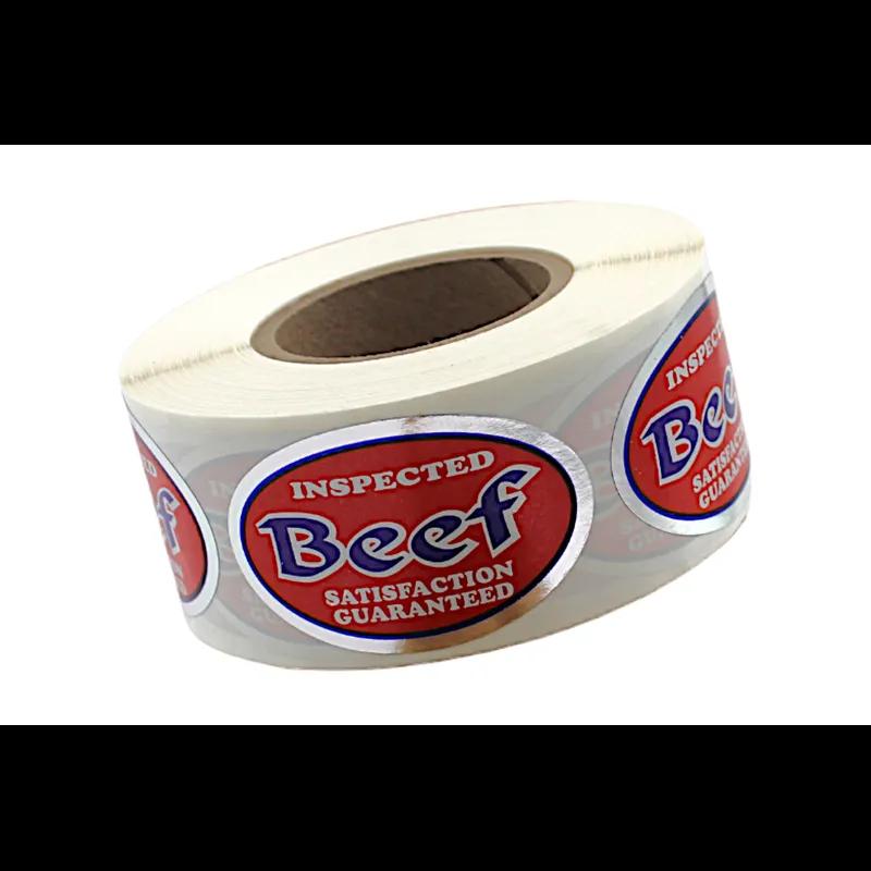 Beef Inspected Label 1.25X2 IN 500/Roll