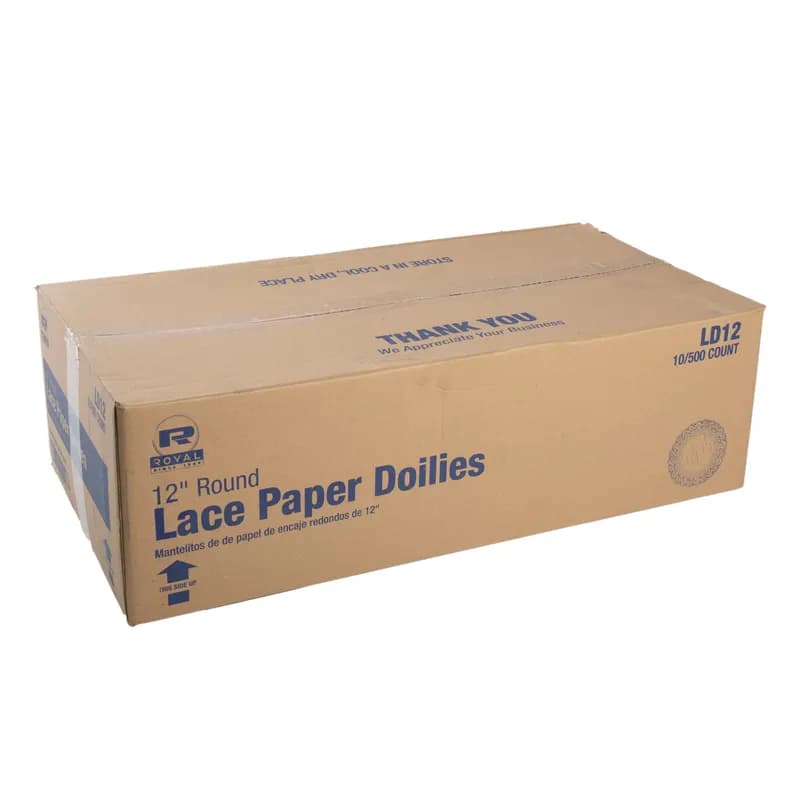 Doily 12 IN Paper White Lace 5000/Case