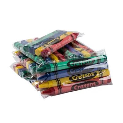Crayon Red Blue Green Yellow Premium Honeycomb 4-Pack No Roll Design Cello Wrapped 4 Count/Pack 125 Packs/Case 500 Count/Case