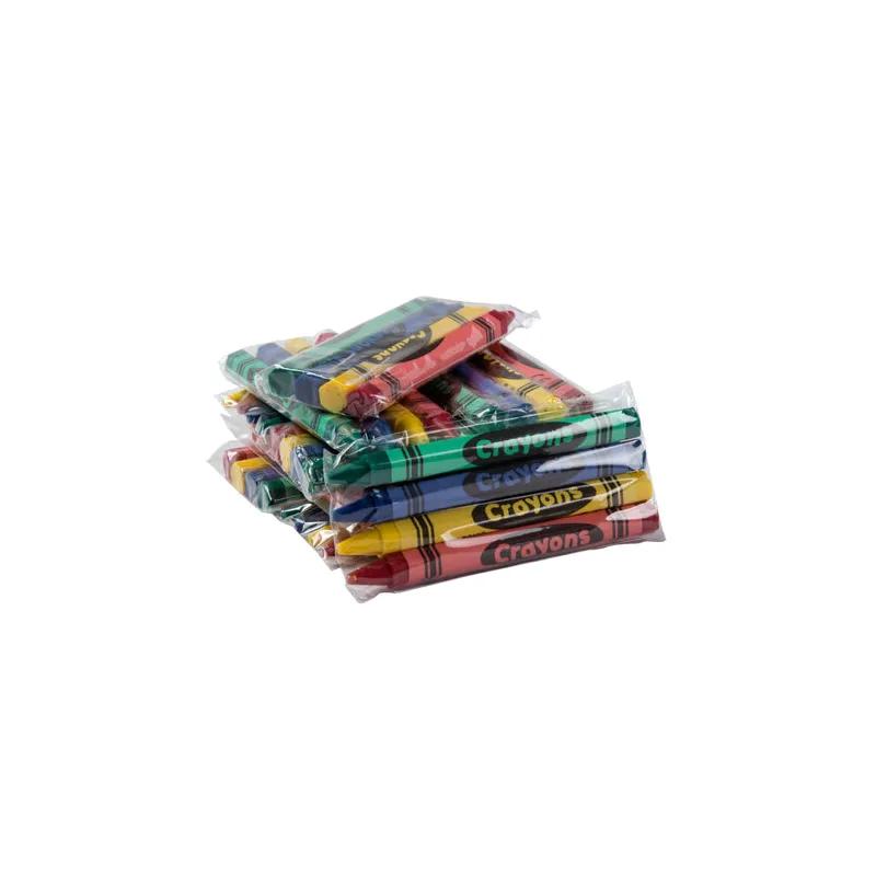 Crayon Red Blue Green Yellow Premium Honeycomb 4-Pack No Roll Design Cello Wrapped 4 Count/Pack 125 Packs/Case 500 Count/Case