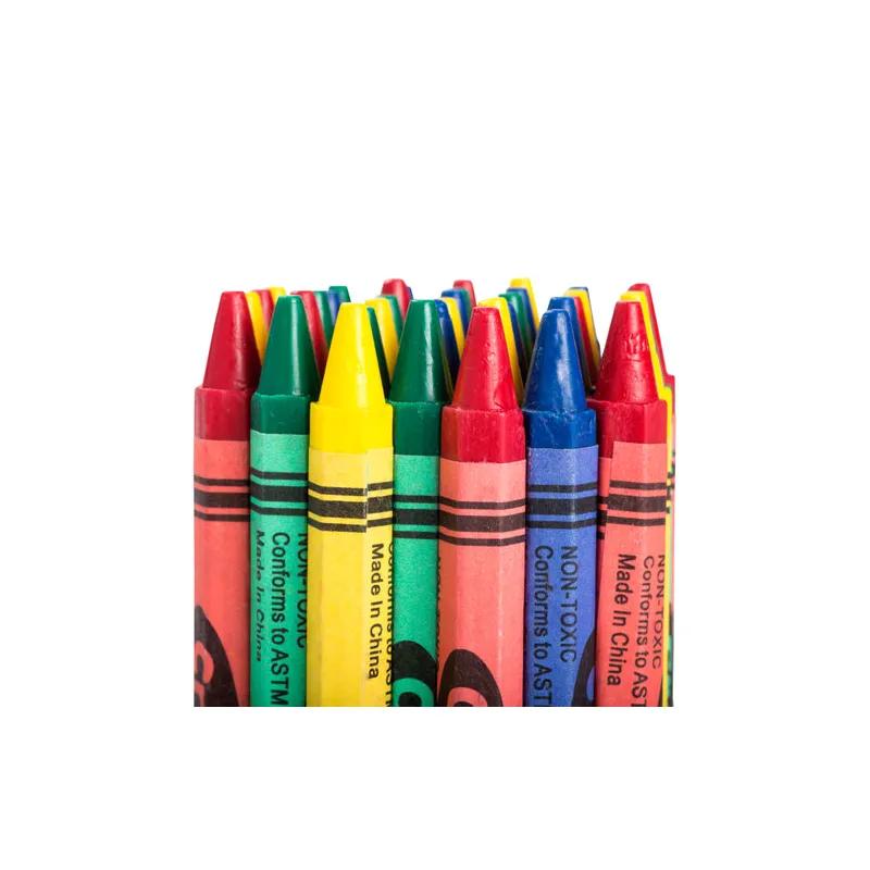 Crayon Red Blue Green Yellow Premium Honeycomb 4-Pack No Roll Design Cello Wrapped 4 Count/Pack 125 Packs/Case 500 Count/Case