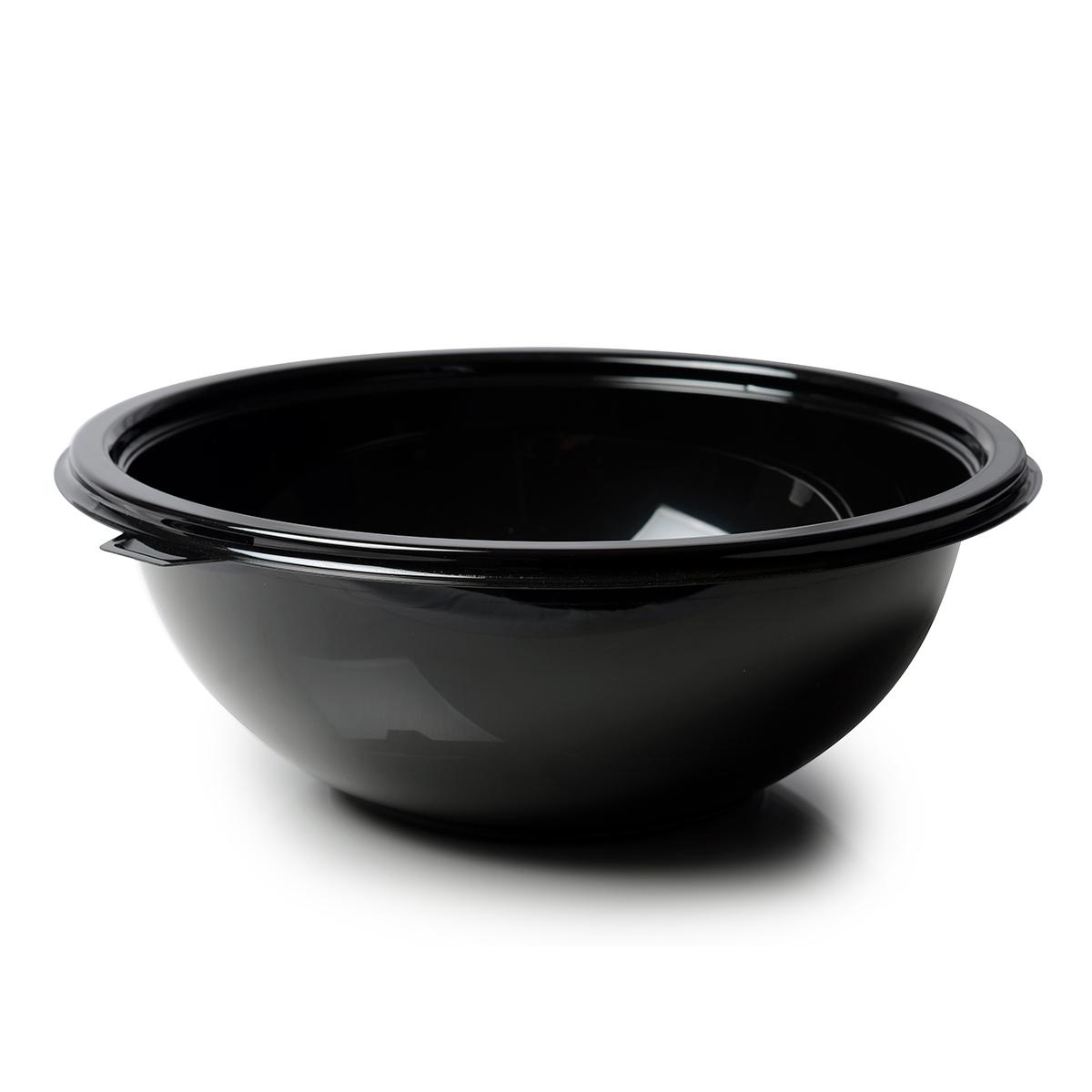 Salad Bowl 80 OZ PET Black 25/Case