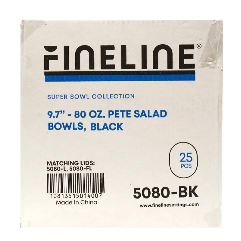 Salad Bowl 80 OZ PET Black 25/Case