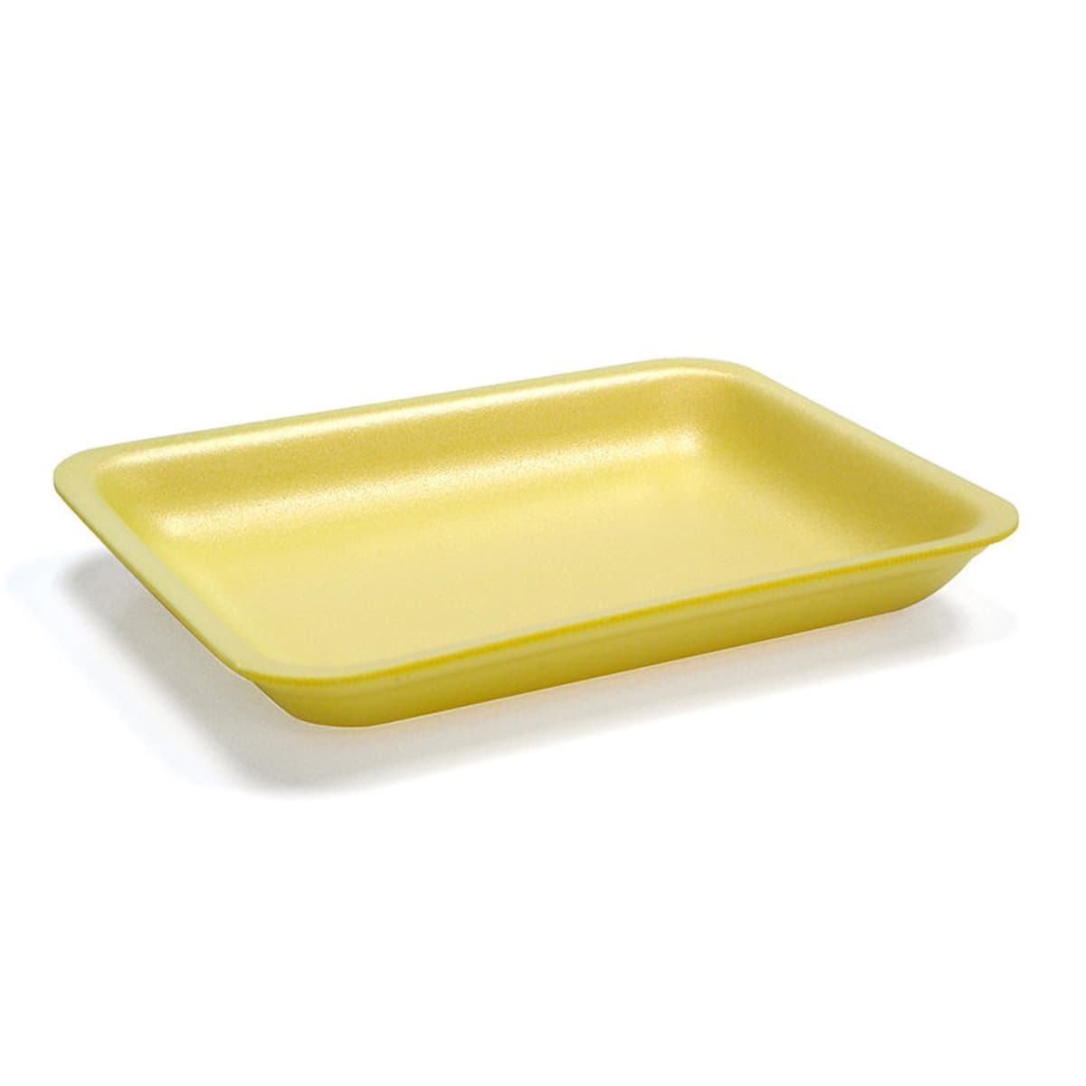 4P Processor Tray 9.25X7.125X1.2 IN Polystyrene Foam Yellow Rectangle Heavy 300/Case