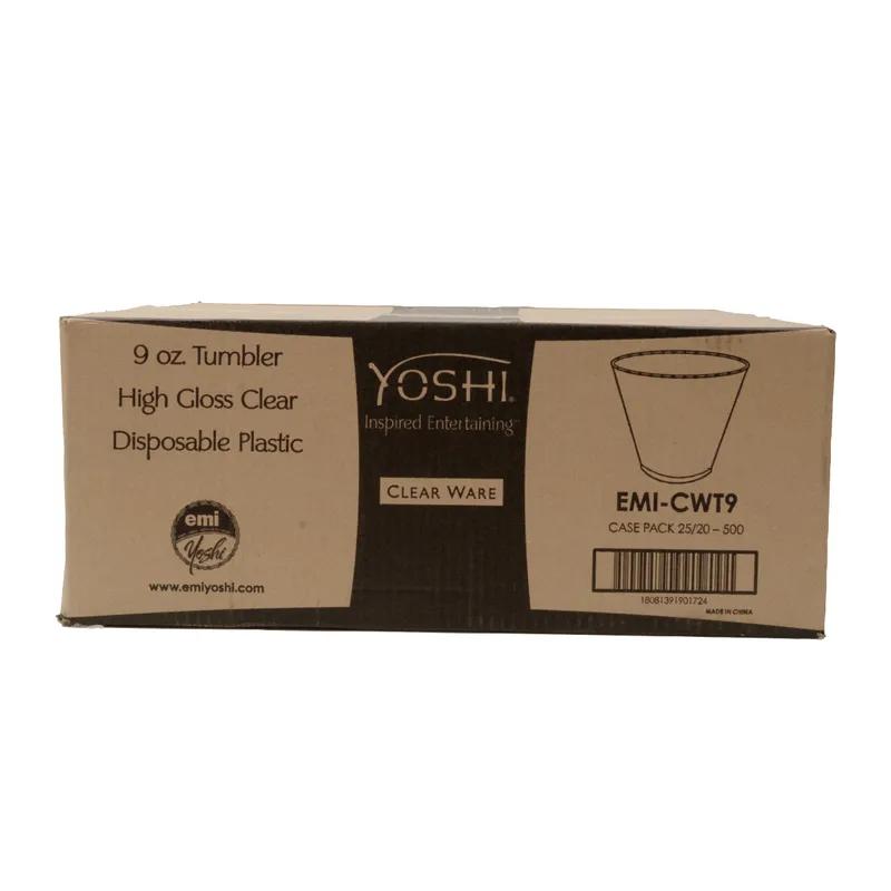 Clear Ware Cup Tumbler 9 OZ Plastic Clear 500/Case