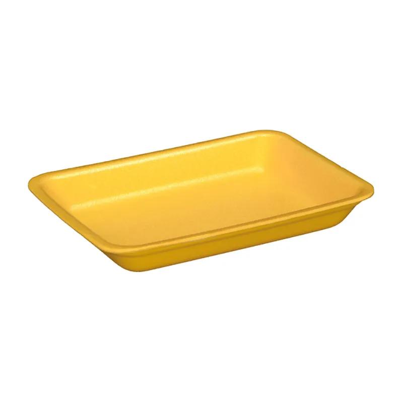 3P Processor Tray 8.6X6.6X1.3 IN Polystyrene Foam Yellow Rectangle Heavy 400/Case