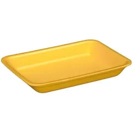 3P Processor Tray 8.6X6.6X1.3 IN Polystyrene Foam Yellow Rectangle Heavy 400/Case