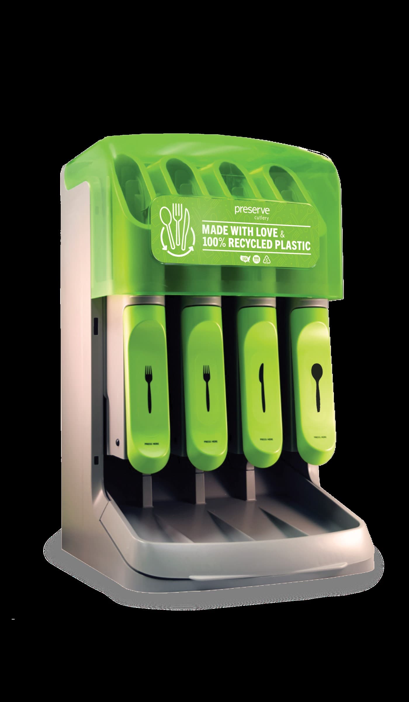 Preserve® Dispenser 13.06X21.75 IN Plastic Gray Green 1/Each