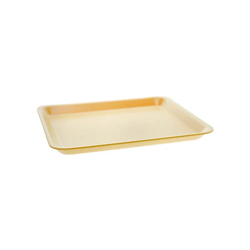 9L Supermarket Tray 11.9X9.9X1 IN Polystyrene Foam Yellow Rectangle 200/Case