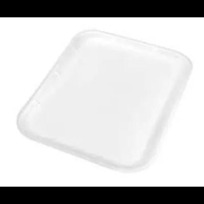 14 Meat Tray 10X13.875X1.25 IN 1 Compartment Polystyrene Foam White Rectangle Family Pack 100/Case