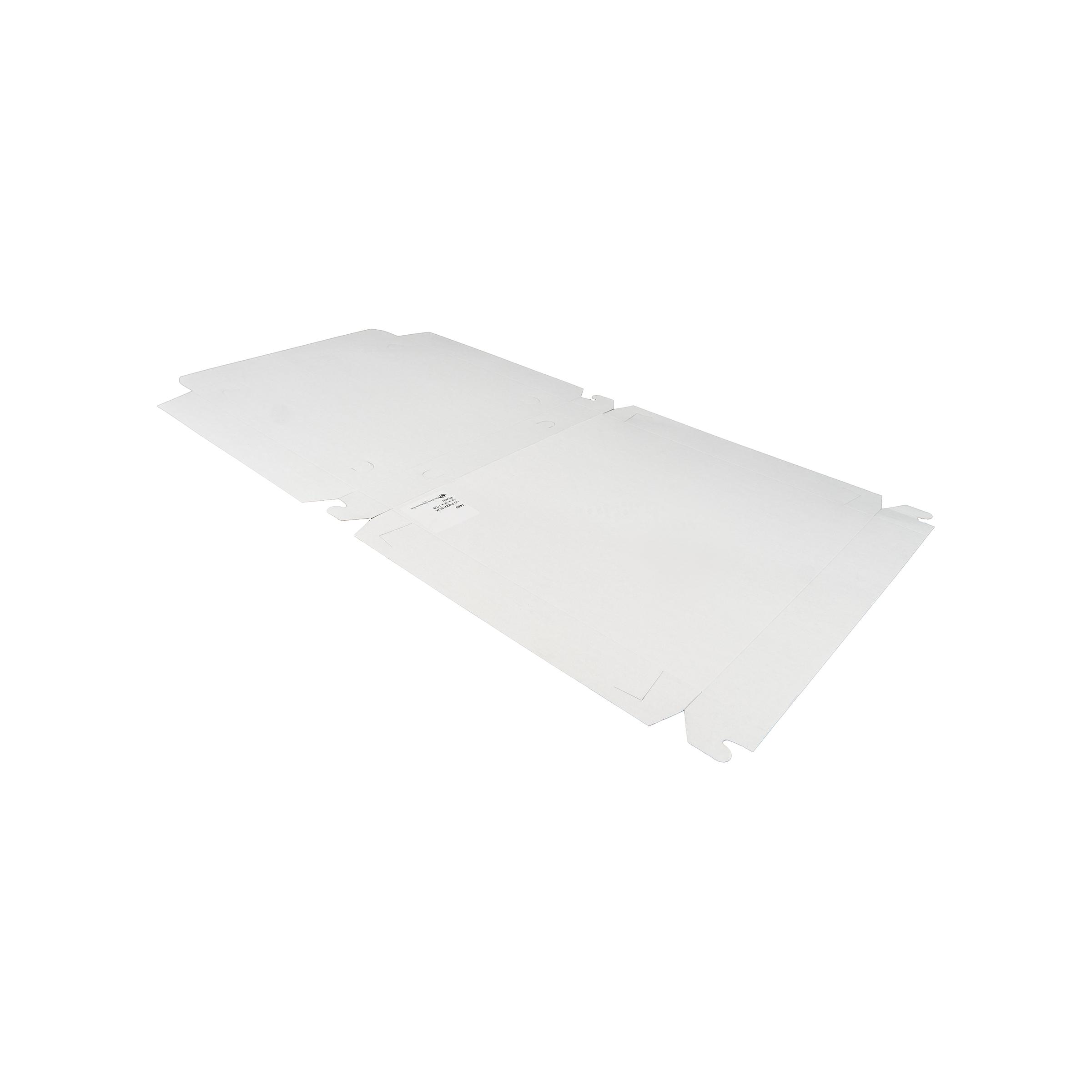 Pizza Box 12X12X1.85 IN White Plain Corner Lock 100/Bundle