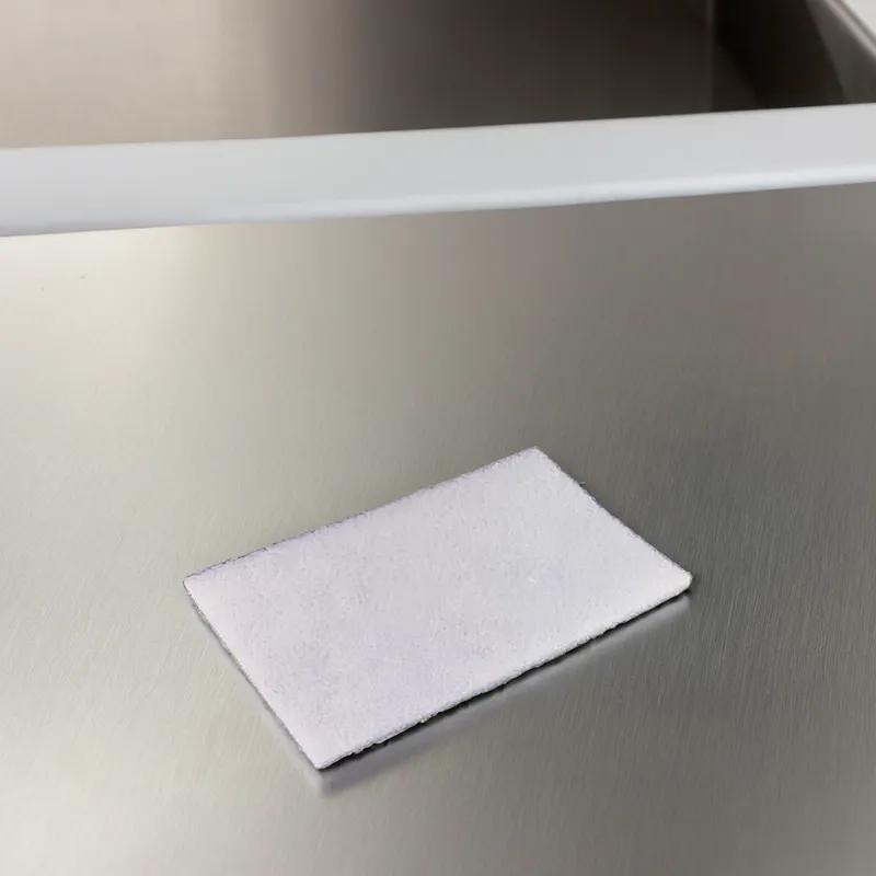 Scouring Pad 6X9 IN Light Duty Nylon White 10 Count/Pack 6 Packs/Case 60 Count/Case