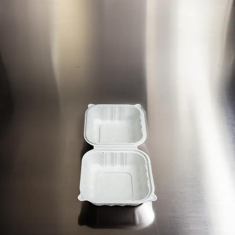 Victoria Bay Take-Out Container Hinged With Dome Lid 6X6X3 IN MFPP White Square 23GM 25 Count/Pack 12 Packs/Case