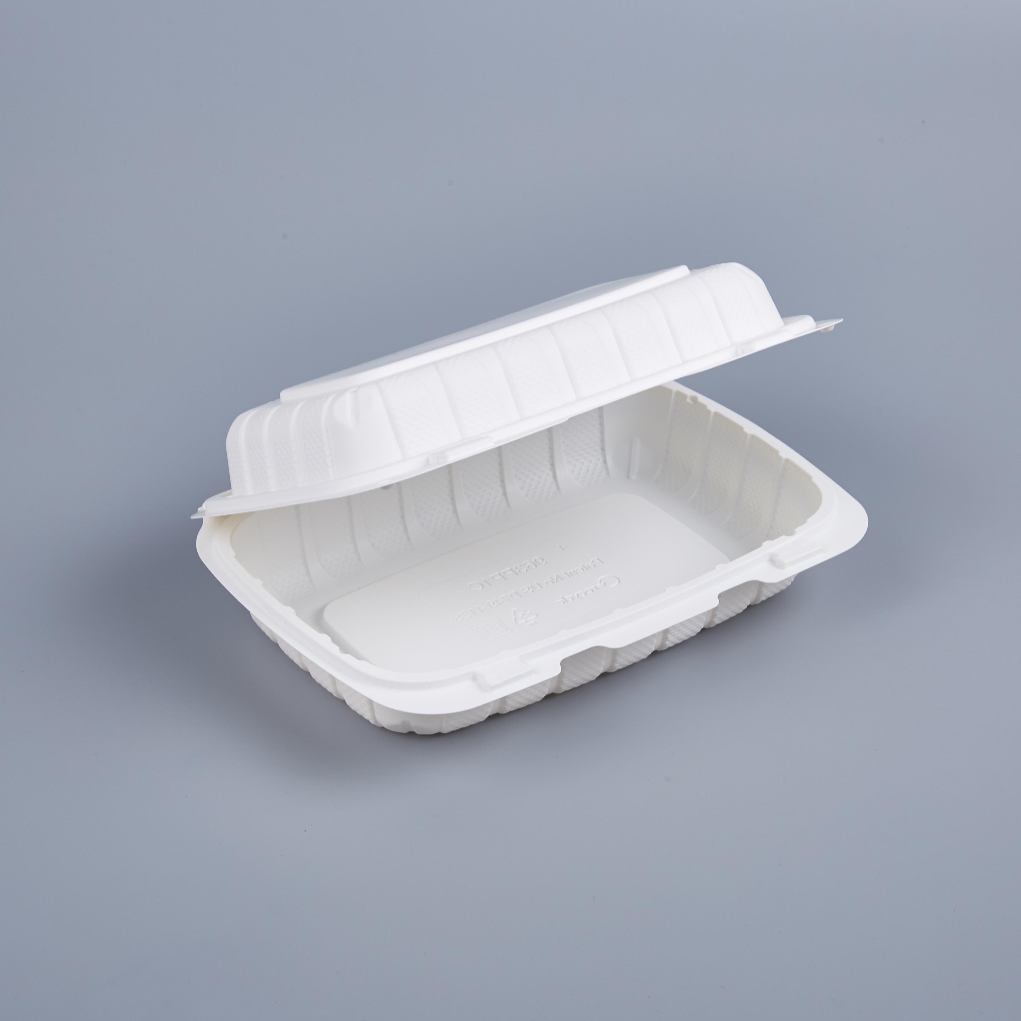 Victoria Bay Take-Out Container Hinged 9X6X2.57 IN MFPP White 40GM 135 Count/Pack 2 Packs/Case 270 Count/Case