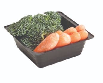 WNA Take-Out Container Base 5 OZ Plastic Black Deep 2500/Case