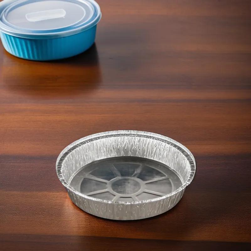 Victoria Bay Take-Out Container Base 7.125X1.75 IN Aluminum Silver Round 250/Case