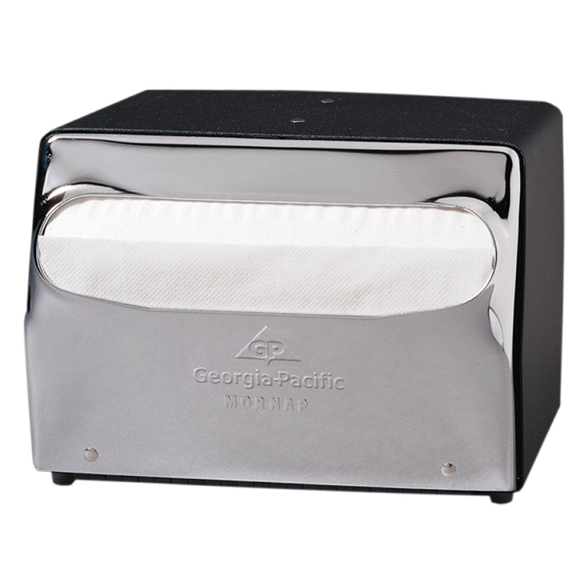 Dixie® Napkin Dispenser 6X7.50X5.375 IN Chrome Black Steel Tabletop 1/Each