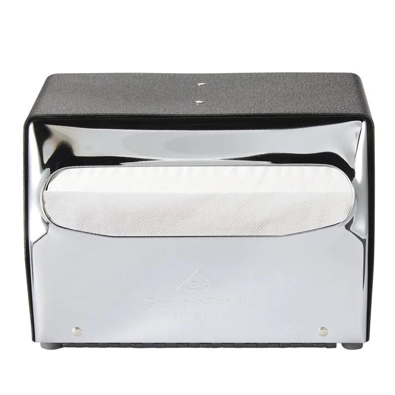 Dixie® Napkin Dispenser 6X7.50X5.375 IN Chrome Black Steel Tabletop 1/Each