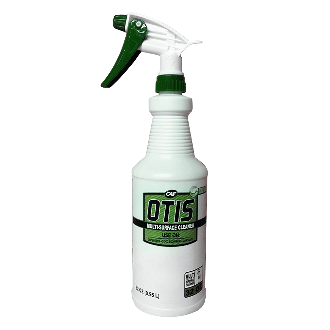 OTIS Multi-Surface Cleaner Spray Bottle & Trigger Sprayer 32 FLOZ Plastic Clear White 1/Each