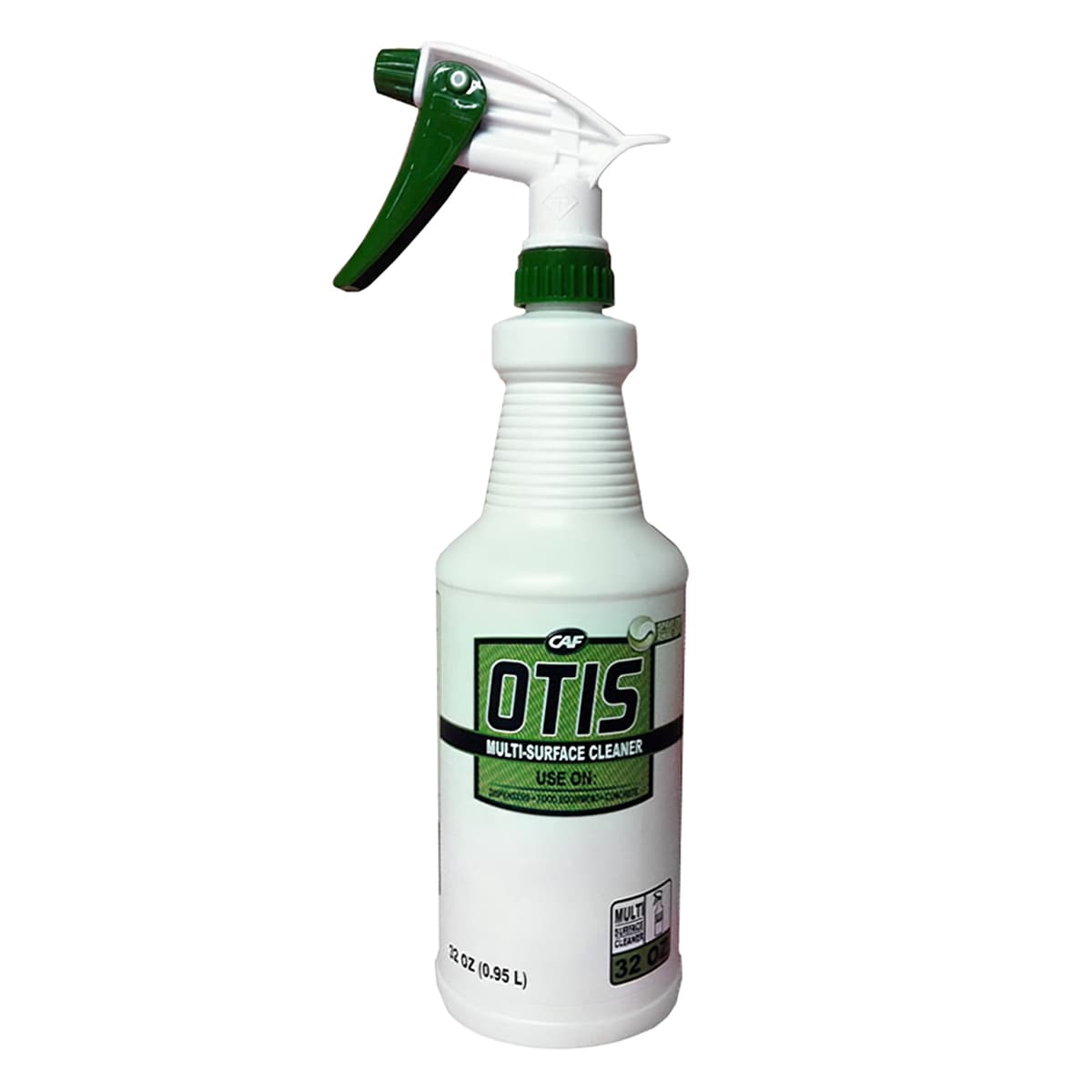 OTIS Multi-Surface Cleaner Spray Bottle & Trigger Sprayer 32 FLOZ Plastic Clear White 1/Each