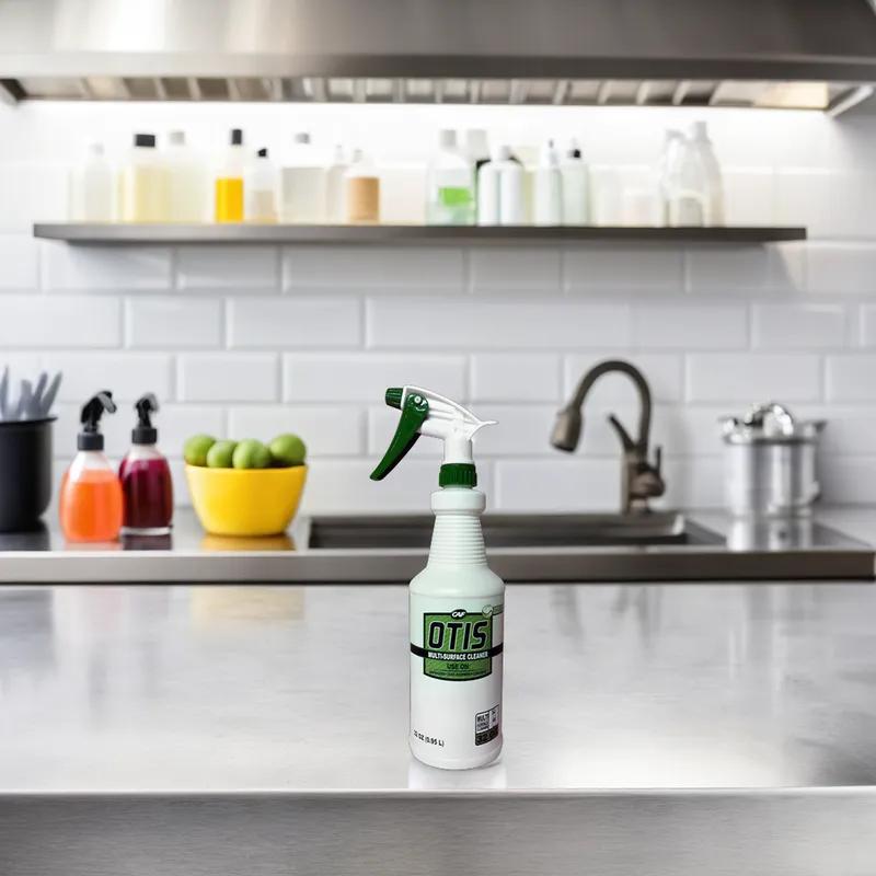 OTIS Multi-Surface Cleaner Spray Bottle & Trigger Sprayer 32 FLOZ Plastic Clear White 1/Each
