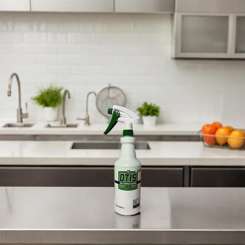 OTIS Multi-Surface Cleaner Spray Bottle & Trigger Sprayer 32 FLOZ Plastic Clear White 1/Each