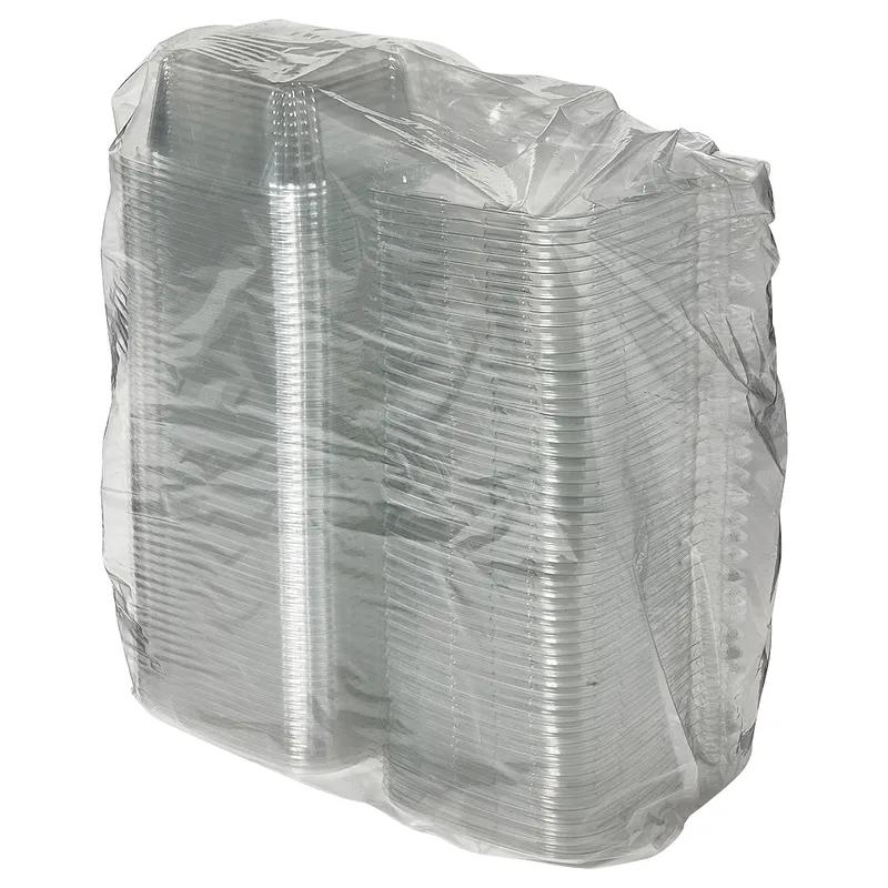 Deli Container Hinged With Flat Lid 12 OZ RPET Clear Rectangle Tamper-Evident 240/Case