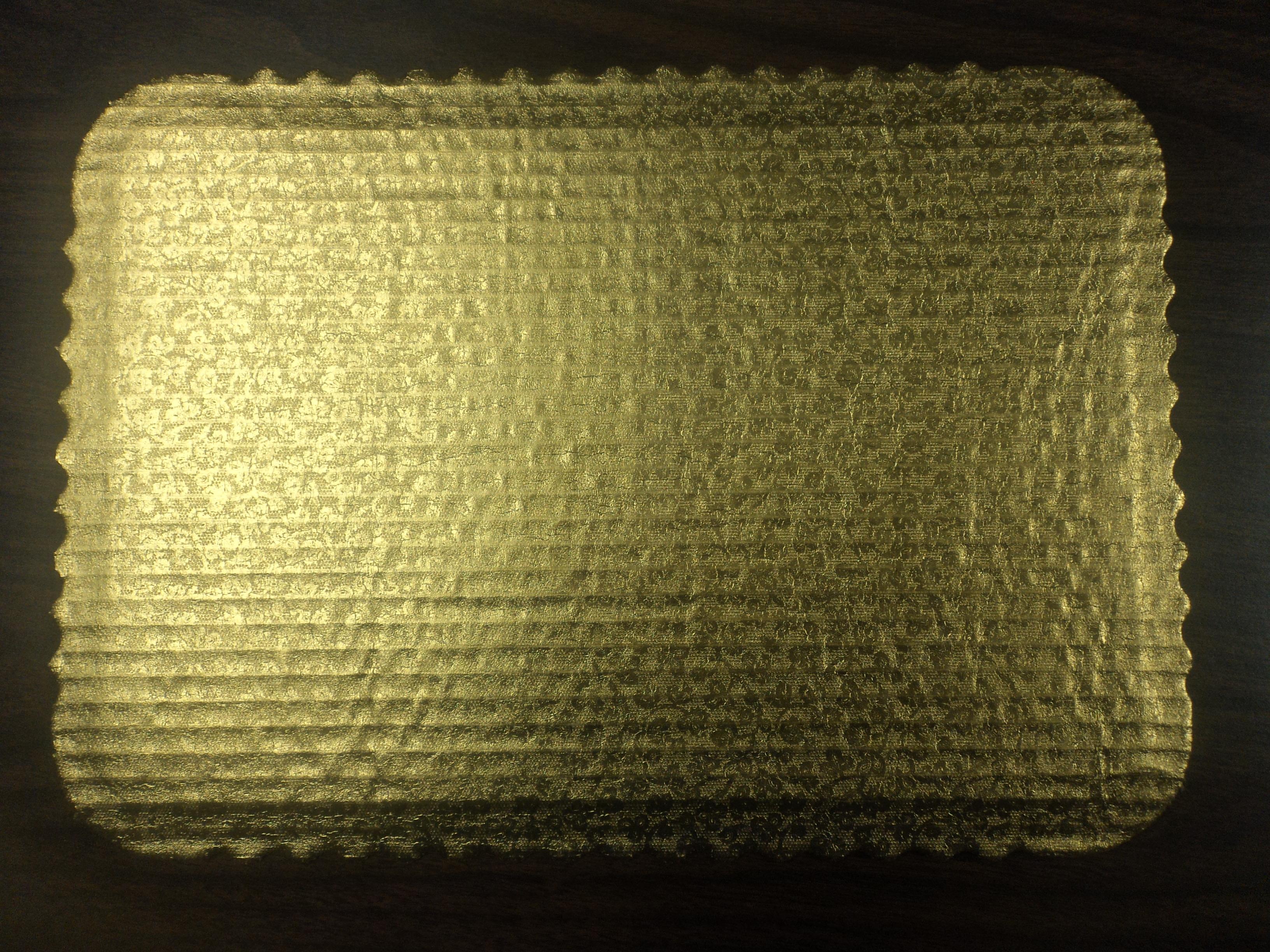 Cake Board 1/4 Size 13.75X9.75 IN Corrugated Paperboard Gold Rectangle 100/Case