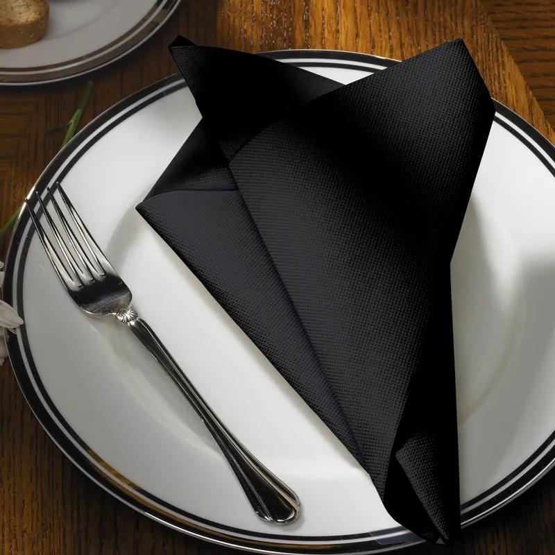 Dinner Napkins 15.5X15.5 IN Black Paper Flat Pack 750/Case