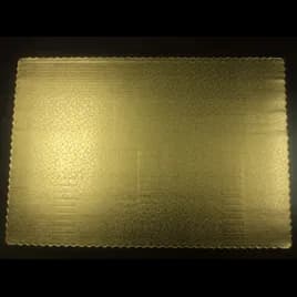 Cake Board Full Size Corrugated Paperboard Gold Rectangle 25/Case