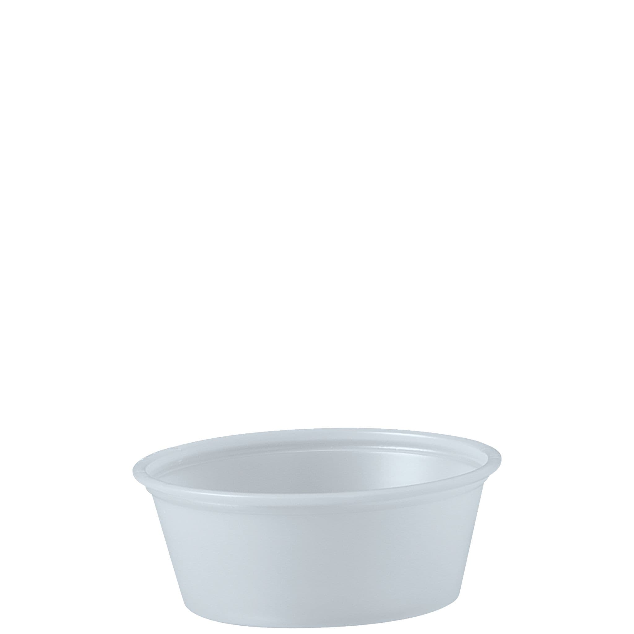 Solo® Souffle & Portion Cup 1.5 OZ PS Translucent Round Stackable 250 Count/Pack 10 Packs/Case 2500 Count/Case
