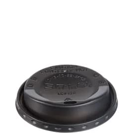 Dart® Trophy® Plus™ Lid Dome 3.53X0.9 IN HIPS Black For 12-24 OZ Cups Sip Through 125 Count/Pack 12 Packs/Case