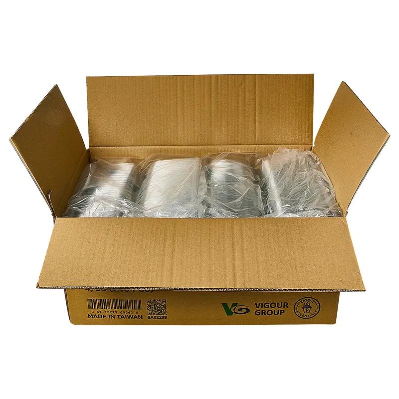 Deli Container Hinged With Flat Lid 8 OZ RPET Clear Rectangle Tamper-Evident 240/Case