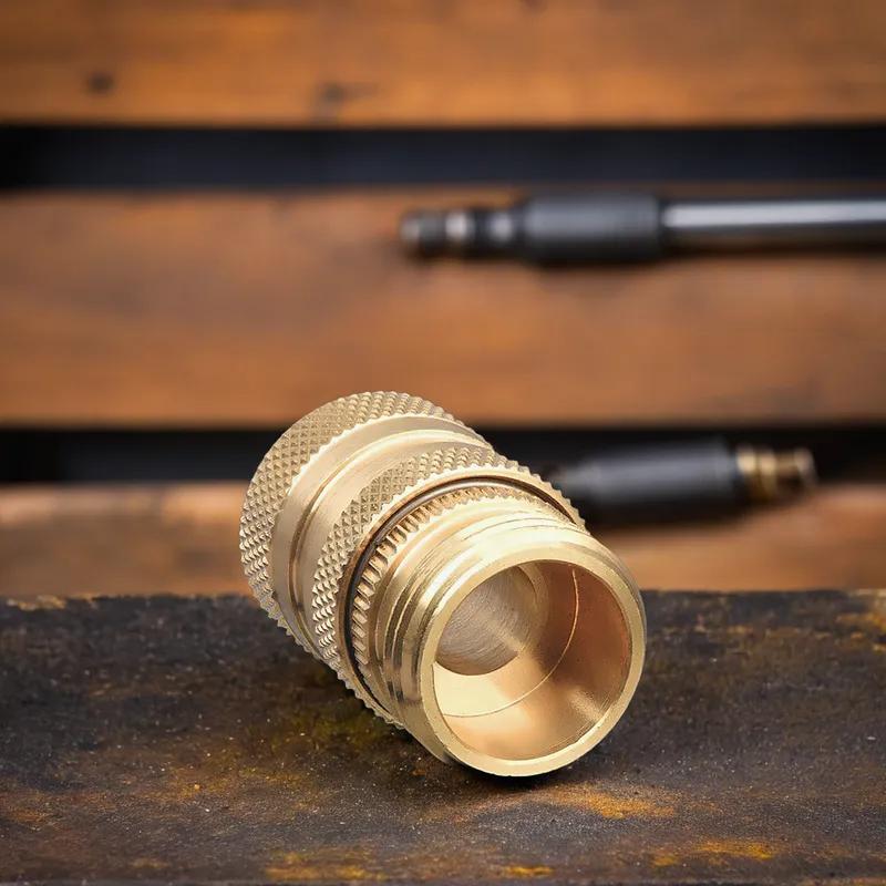 Garden Hose Adapter Brass Quick Connect Male 1/Each