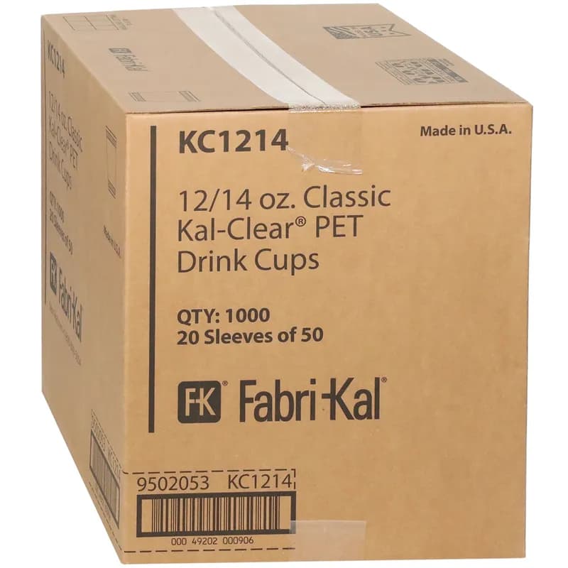 Kal-Clear Cold Cup 12-14 OZ PET Clear 1000/Case