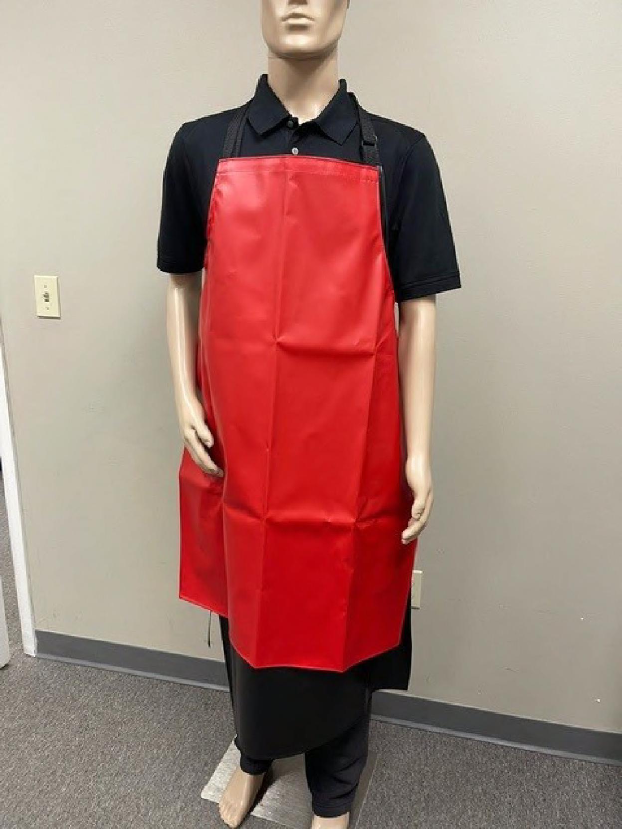 Apron Standard Size 37 IN Red Vinyl 1/Each