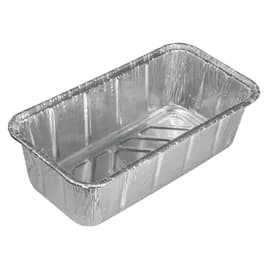 Bread & Loaf Pan 36 OZ Aluminum Silver Oblong Full Curl 500/Case