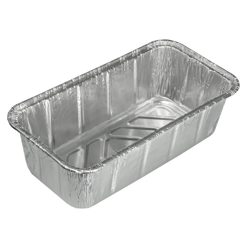 Bread & Loaf Pan 36 OZ Aluminum Silver Oblong Full Curl 500/Case
