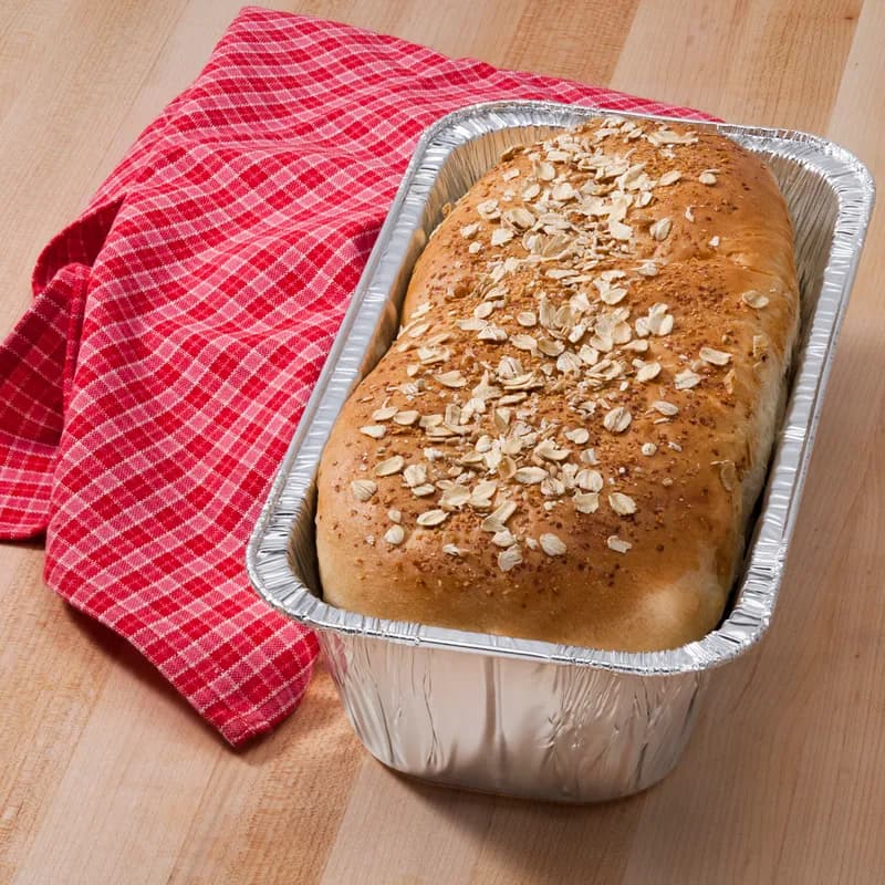 Bread & Loaf Pan 36 OZ Aluminum Silver Oblong Full Curl 500/Case