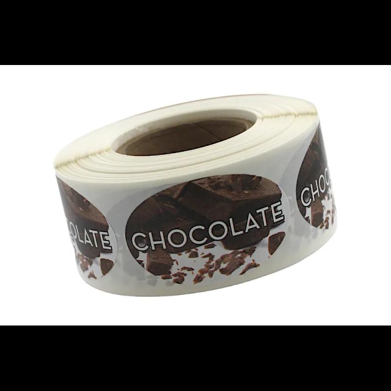 Chocolate Label 1.25X2 IN 500/Roll