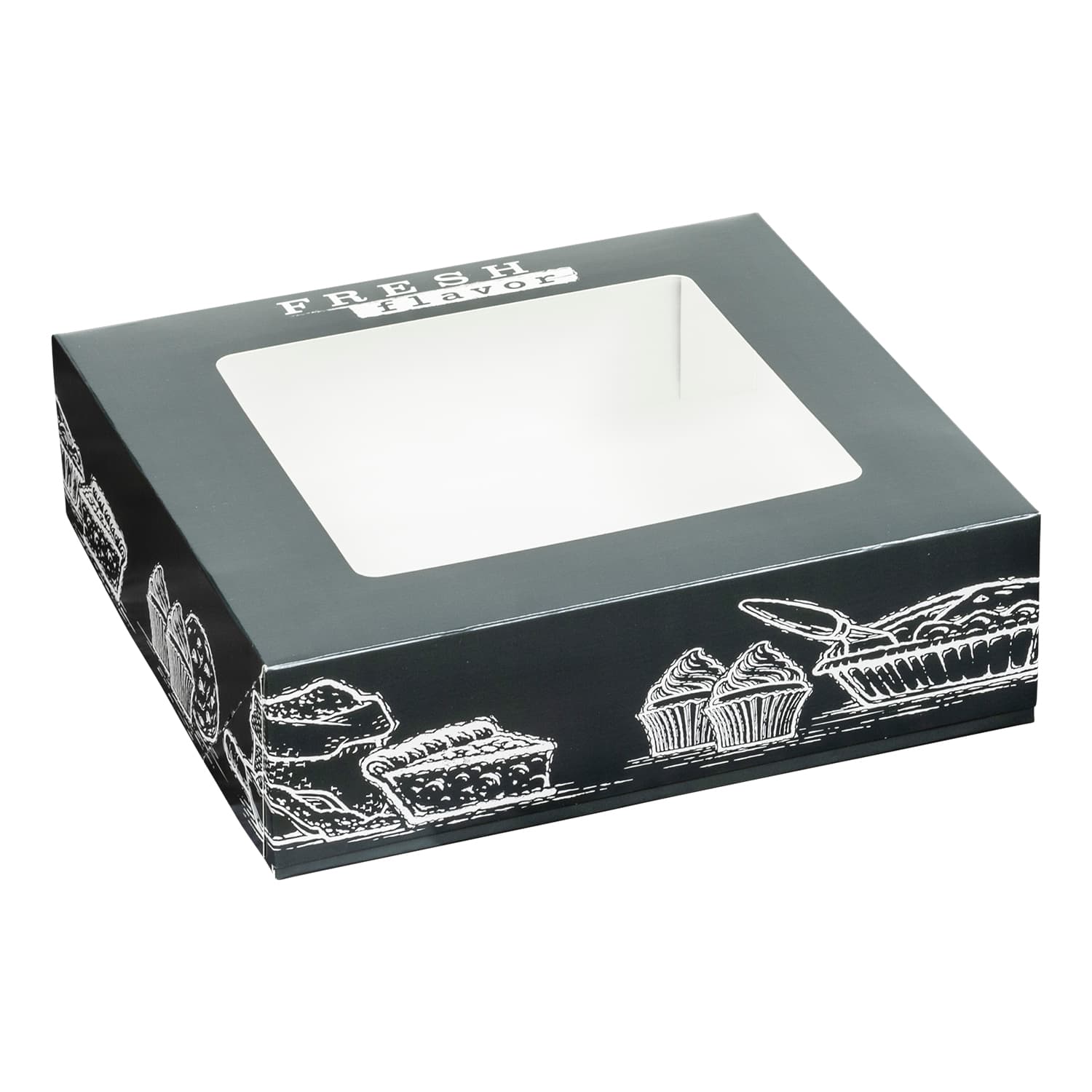 Pie Box 9X9X2.5 IN Fresh Flavor With Window 100/Case