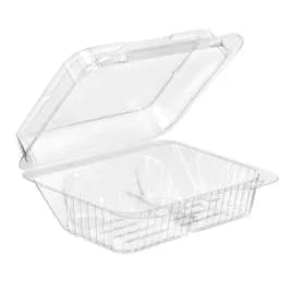 Essentials Cookie Container With Hinged Lid 8.875X7.1875X3.0625 IN RPET Clear Rectangle 250/Case