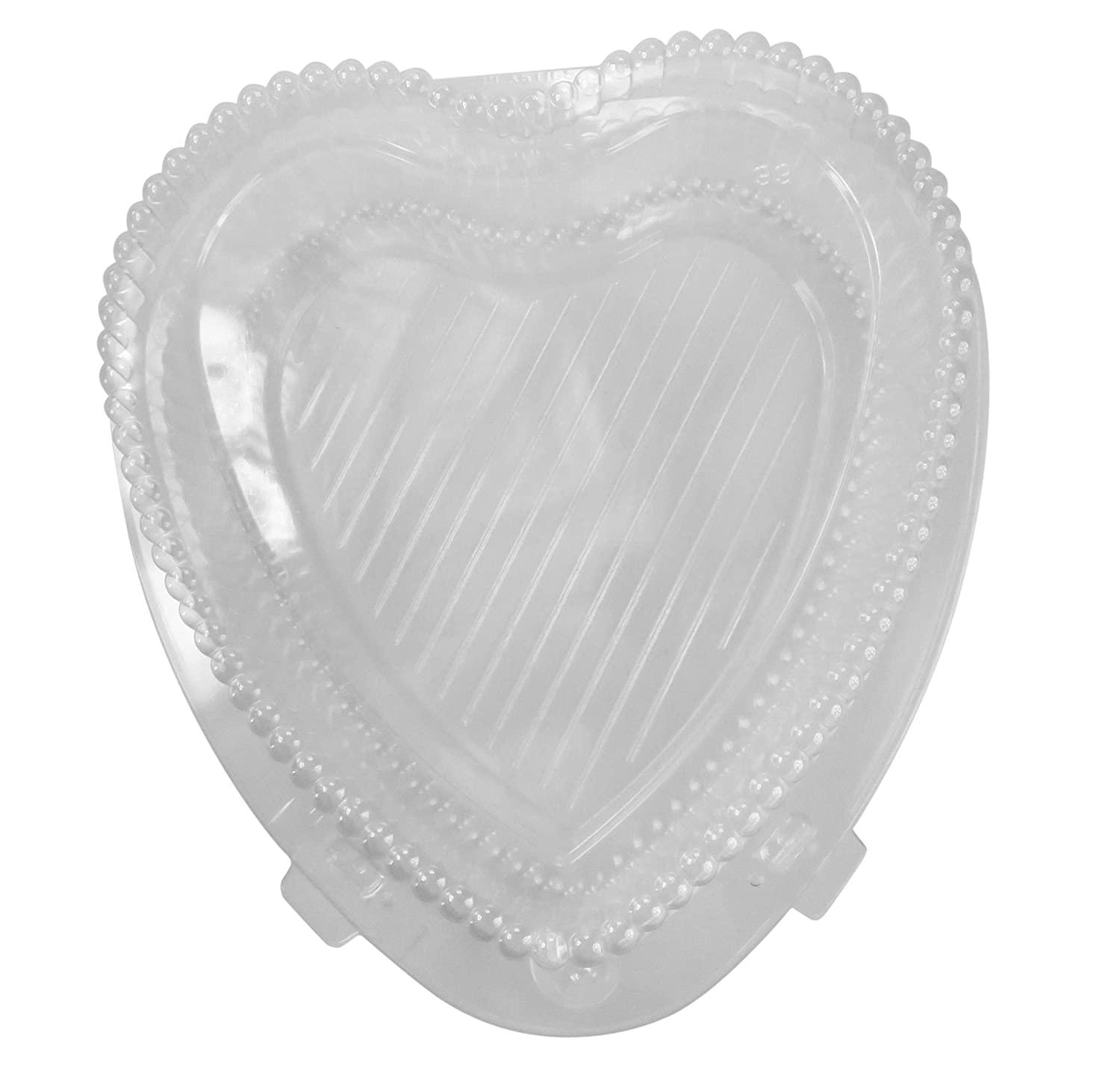 SureLock® Take-Out Container Hinged With Dome Lid 9 IN RPET Clear Heart 150/Case