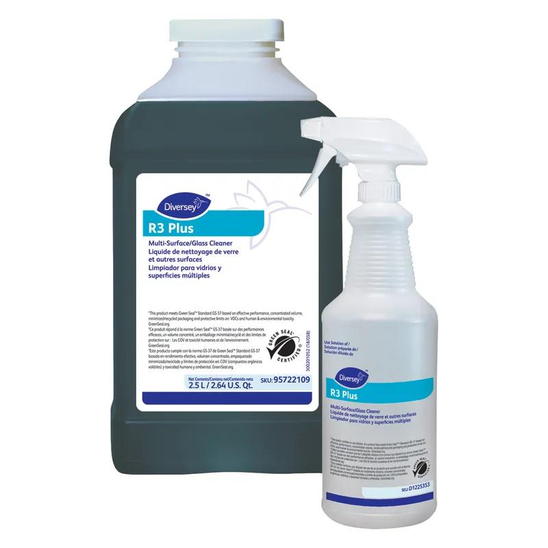 Room Care R3 Plus Odorless Glass Cleaner 2.5 L Multi Surface Liquid Multi-Surface 2/Case