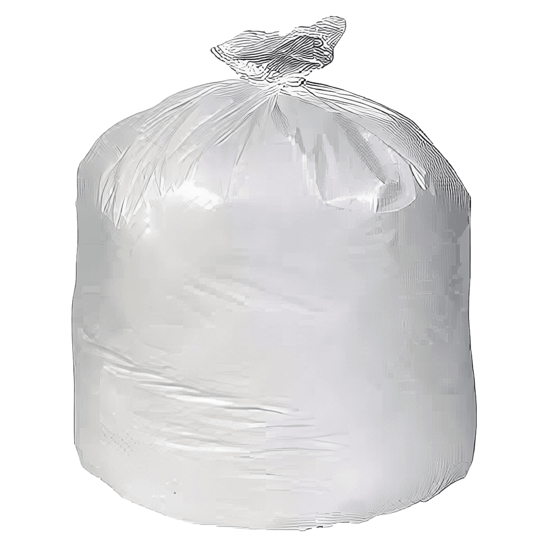 Can Liner 16X14X36 IN White Plastic 1MIL 200/Case