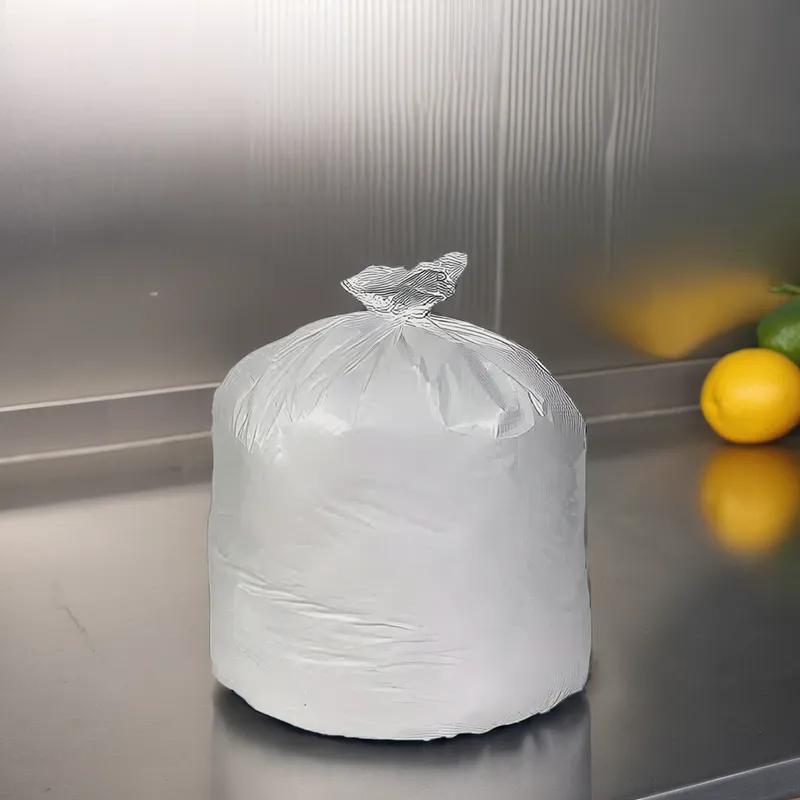 Can Liner 16X14X36 IN White Plastic 1MIL 200/Case